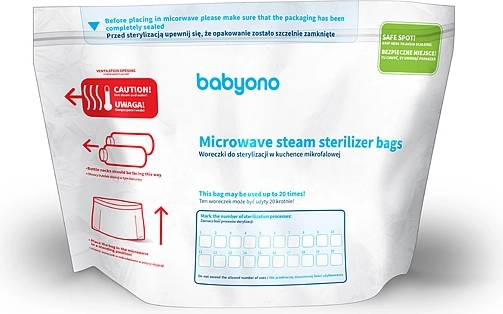 BabyOno Mikrowellen-Sterilisationsbeutel, 5 Stk.