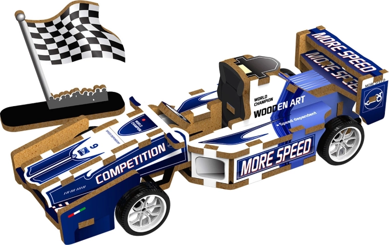 2Kids Toys 3D-Holzpuzzle Rennwagen