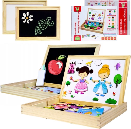 Hölzerne multifunktionale Lerntafel 2-in-1