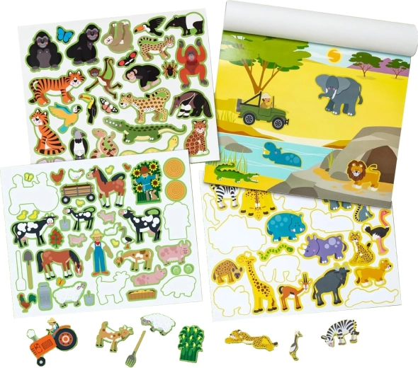 Sticker-Pad Tierwelten – wiederverwendbare Aufkleber MELISSA & DOUG