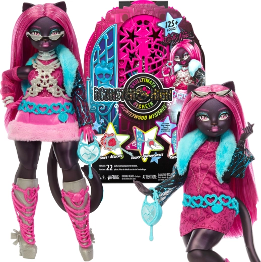 Monster High Puppe Catty Noir mit Schrank und Überraschungen