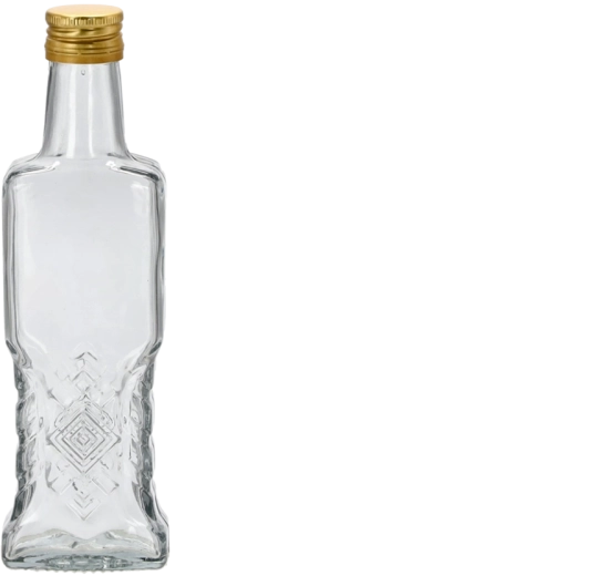 Glasflasche Ukrainka 200 ml mit Schraubverschluss