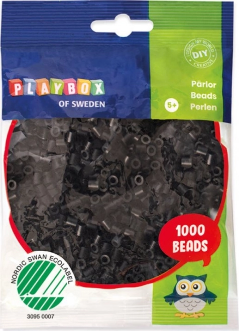 Playbox Bügelperlen schwarz 1000 Stk.