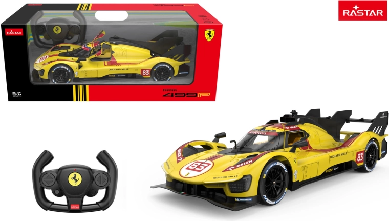 RC-Auto Ferrari 499P Rastar 1:14 gelb - 1 Stück