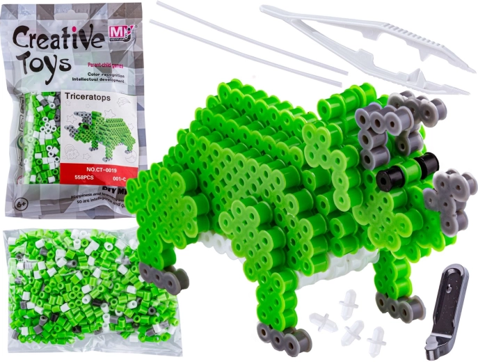 Bügelperlen 3D Triceratops – Dinosaurier (Beutel)