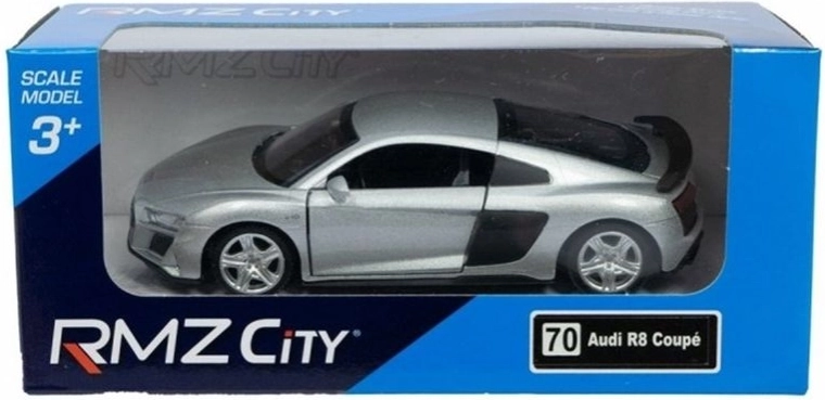 RMZ Audi R8 2019 silbernes Automodell