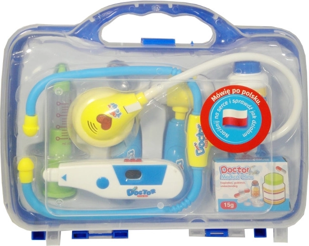 Ärztliches Spielset mit polnischem Sprachmodul und leuchtendem Stethoskop