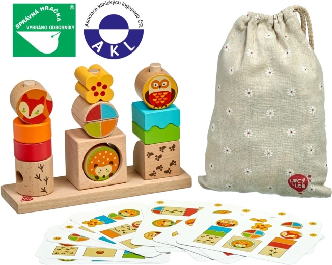 Lucy & Leo Holzpuzzle Tag und Nacht mit Vorlagen