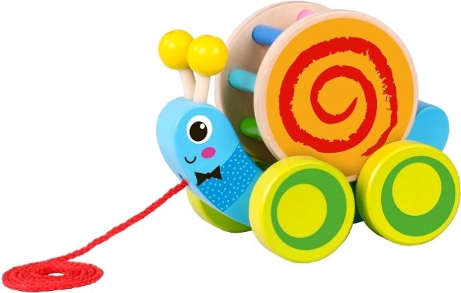 Holz-Zieh-Schnecke für Kinder