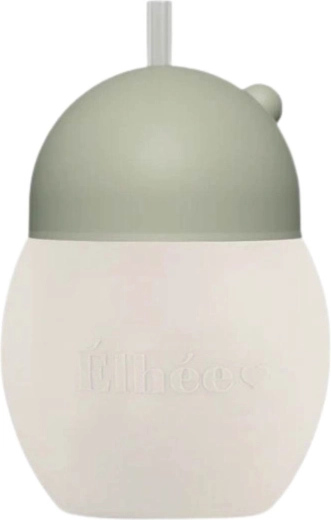 Élhée Lernbecher mit Strohhalm coconut 240 ml sand sage