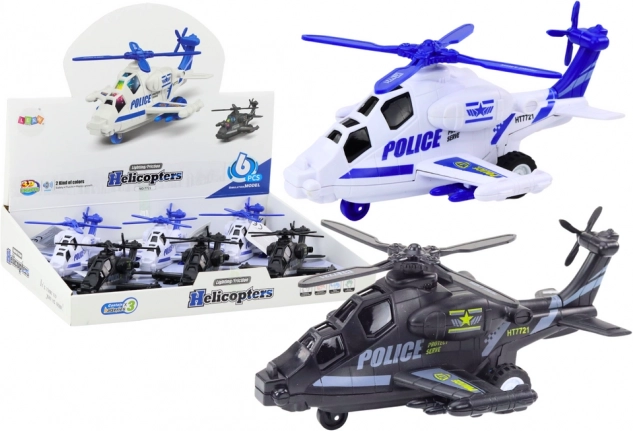 Polizeihubschrauber mit Schwungradantrieb, Licht und Ton