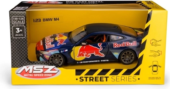 MSZ BMW M4 Red Bull Automodell im Maßstab 1:23