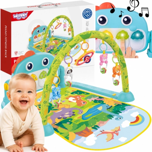 Woopie Baby-Spieldecke mit Dinosaurier-Spielbogen