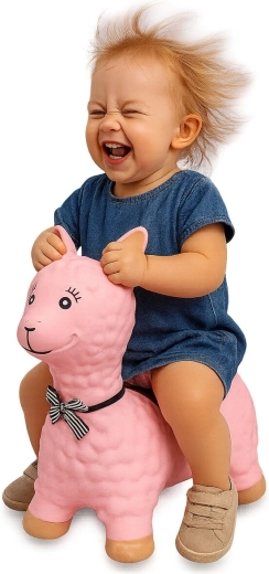 HoppyDoo Hüpf-Lama, rosa, mit Pumpe – 1 Stück