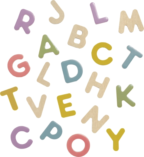 Hölzerne magnetische Buchstaben Micki (53 Stk.)