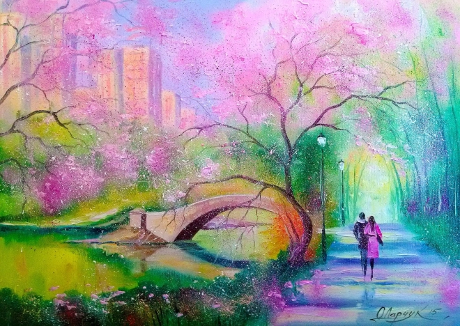 Puzzle Spaziergang im Park 1000 Teile ENJOY