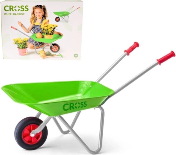 Kinder-Schubkarre Cross aus Metall – grün
