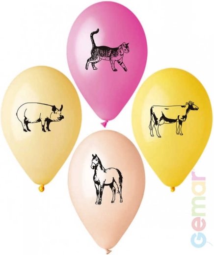 Gemar Pastell-Latexballon mit Aufdruck Bauernhof 26 cm - 1 Stück