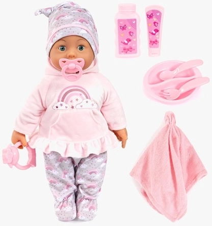 Bayer Babypuppe mit Geräuschen und Zubehör