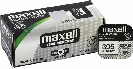 Maxell silberne Knopfzelle SR927SW (395/399) 1 Stk.