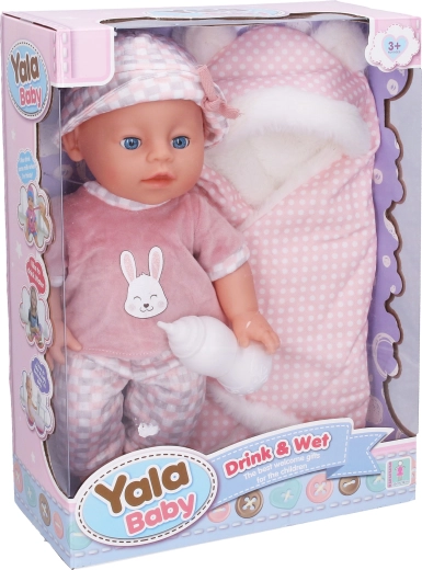 Pinkelndes Baby mit Decke, 35 cm
