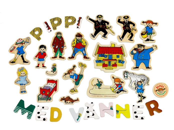 Pippi Magnetbuchstaben und Bilder – pädagogisches Holz-Set