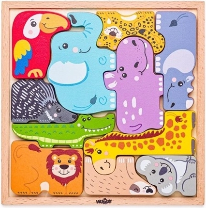 Woodyland Holzpuzzle Tiere
