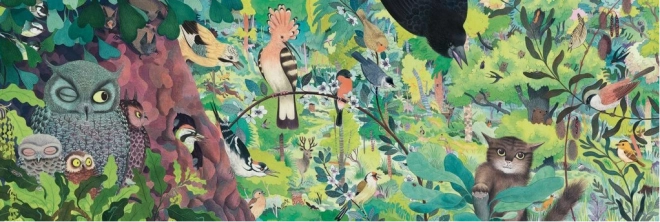 DJECO Panorama-Puzzle Eulen und Vögel 1000 Teile