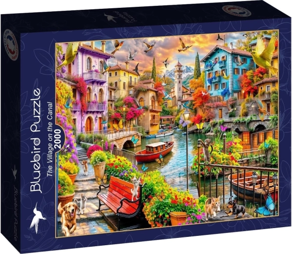 Bluebird Puzzle Dorf am Kanal 2000 Teile