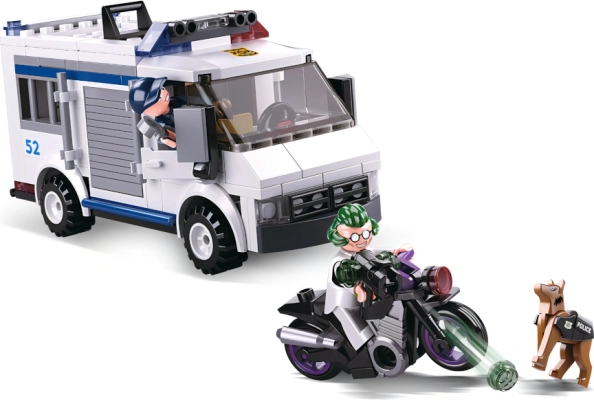 Sluban Polizei – Gefängniswagen und Motorradflucht