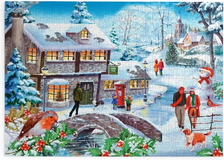 Puzzle Winterspaziergang mit 500 extra großen Teilen