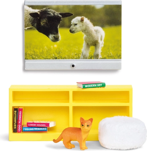 Lundby Möbelset für TV-Ecke im Puppenhaus