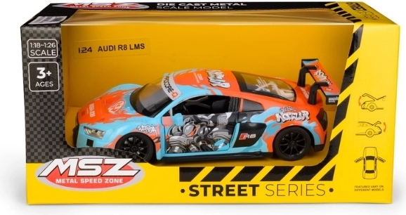 MSZ Audi R8 LMS WASA blaues Automodell im Maßstab 1:24
