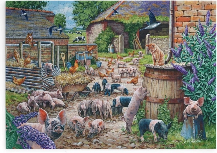 Puzzle Schweinischer Wirrwarr mit 500 Teilen