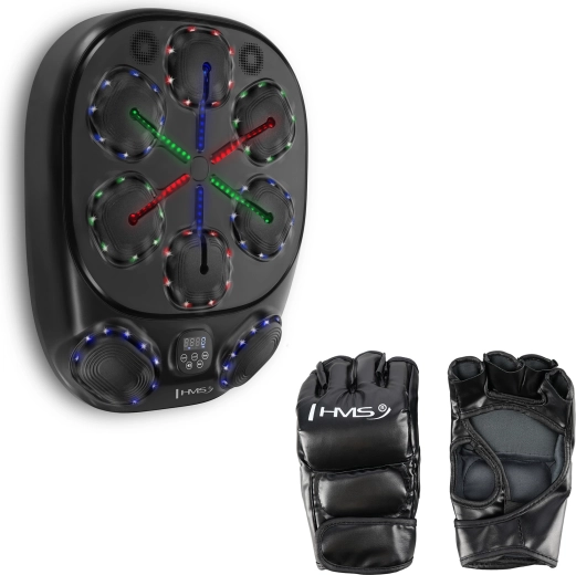 Elektronische Boxzielscheibe mit LED, Bluetooth und Handschuhen HMS TB10