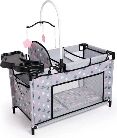 Bayer multifunktionales Puppenbett mit Wickeltisch und Hochstuhl