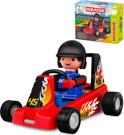 Efko Igráček Autorennfahrer mit rotem Go-Kart