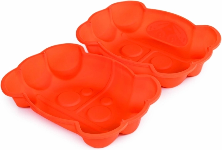 Sandkasten Krabbe orange mit Deckel