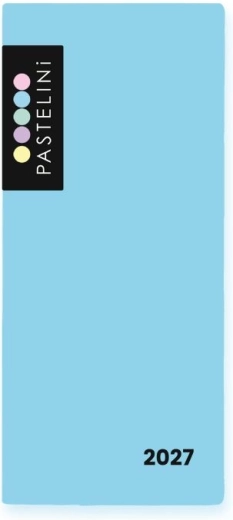 Pastelini Monatskalender 2027 blau in PVC-Hülle