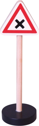 Holzverkehrszeichen – Achtung Kreuzung