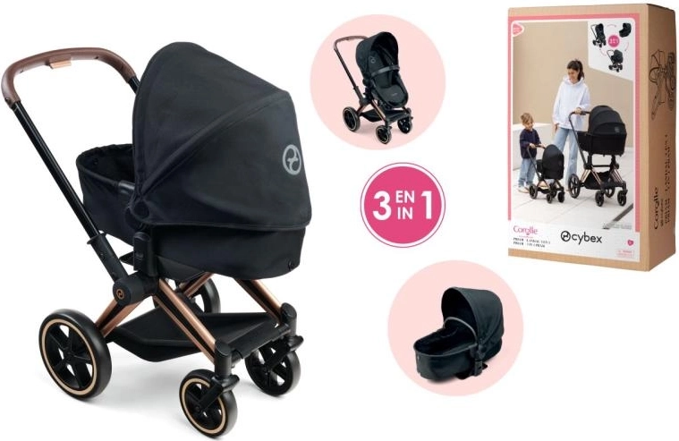 Puppenwagen CYBEX Black 3-in-1 (36–52 cm)