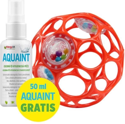 Oball Rasselball 10 cm orange + Reinigungswasser Aquaint 50 ml