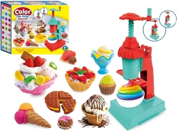Kreativset Eisdiele mit Knetmasse