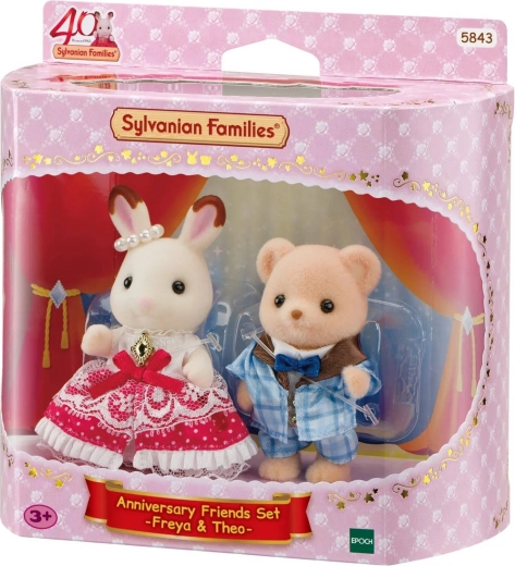 Sylvanian Families Geburtstagsfeier zum 40. Jubiläum Freya und Theo – 2 Stück