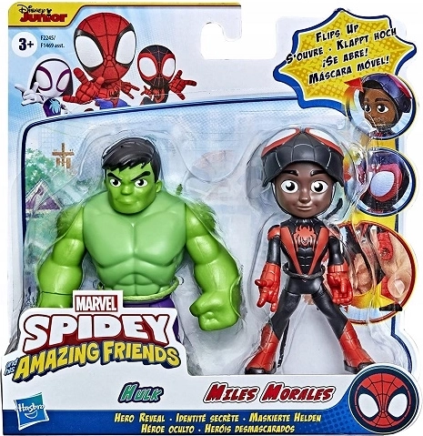 Hasbro Marvel Spidey und seine Super-Freunde Figuren Miles Morales und Hulk