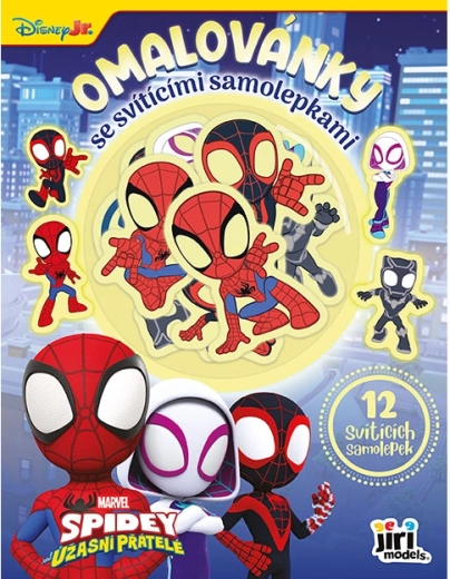 Malbuch mit leuchtenden Spidey-Aufklebern