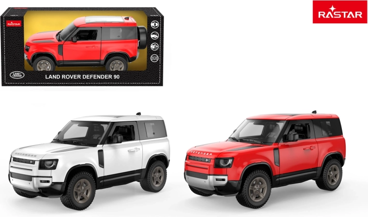 Metallmodellauto Land Rover Defender 90 1:24 Rastar weiß
