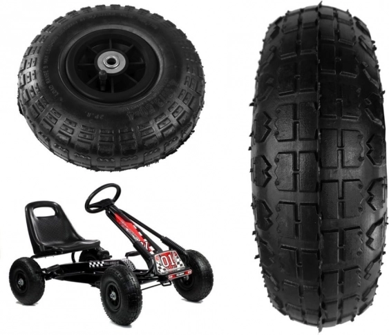 Schwarzes Rad für Gokart