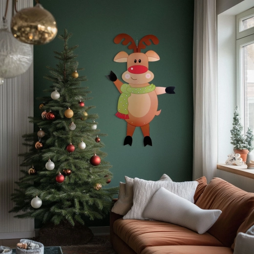 Weihnachtliche Papierdekoration Rentier 90 cm