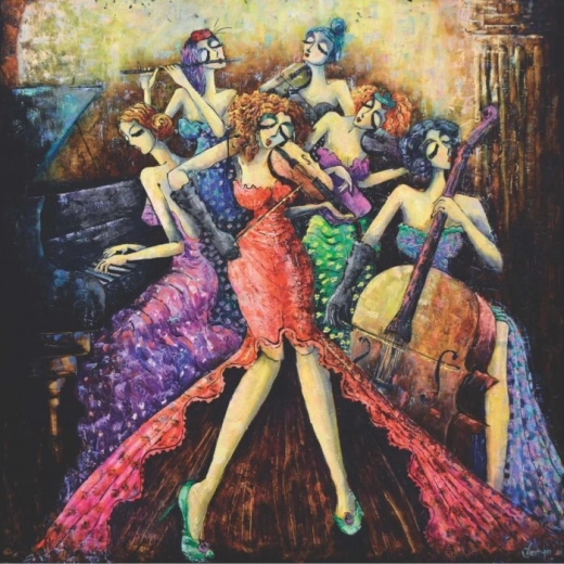 Quadratisches Anatolian Puzzle Frauenorchester 1024 Teile